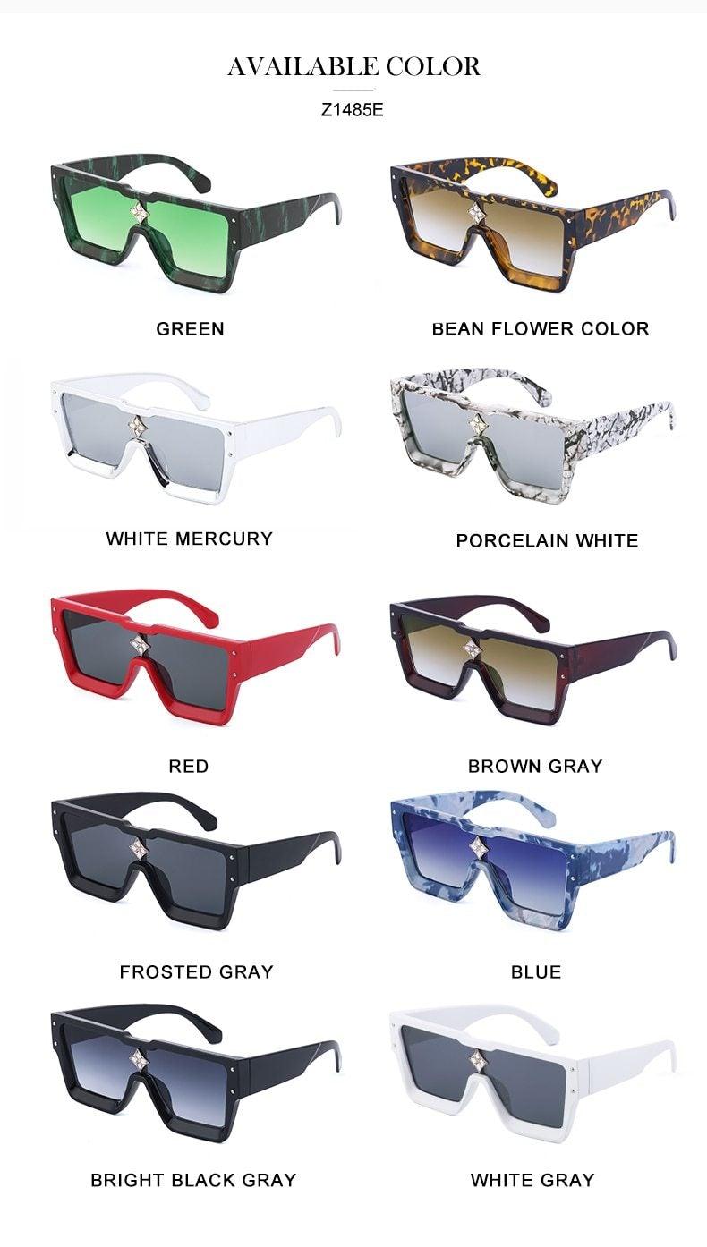 Oversized Square Shape Sunglasses For Women & Men New  Luxury Design Sun Glasses For Female New Fashionable  Large Frame Silver Mirror Eyewear Stevvex