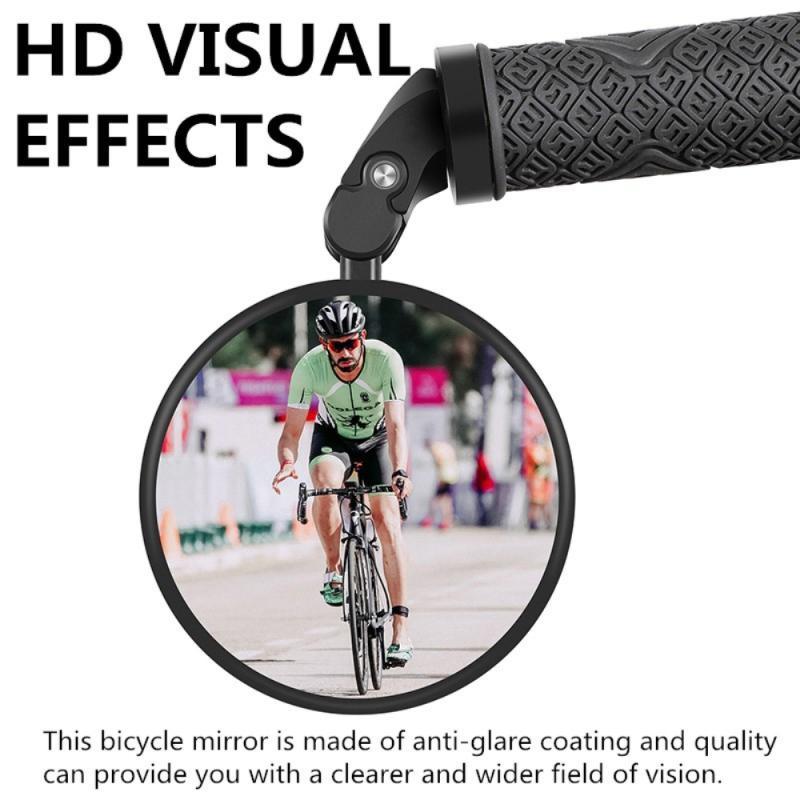 Bike Rear Mirrors Cycling Mobility Scooter Round Handlebar End Mirror Rotatable Adjustable Bicycle Mirror With Safety Rearview Mirror Convex Mirror With Adjustable Handlebar Installation Suitable For Mountain Road Bikes Stevvex