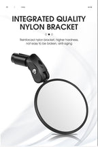 Bike Rear Mirrors Cycling Mobility Scooter Round Handlebar End Mirror Rotatable Adjustable Bicycle Mirror With Safety Rearview Mirror Convex Mirror With Adjustable Handlebar Installation Suitable For Mountain Road Bikes Stevvex