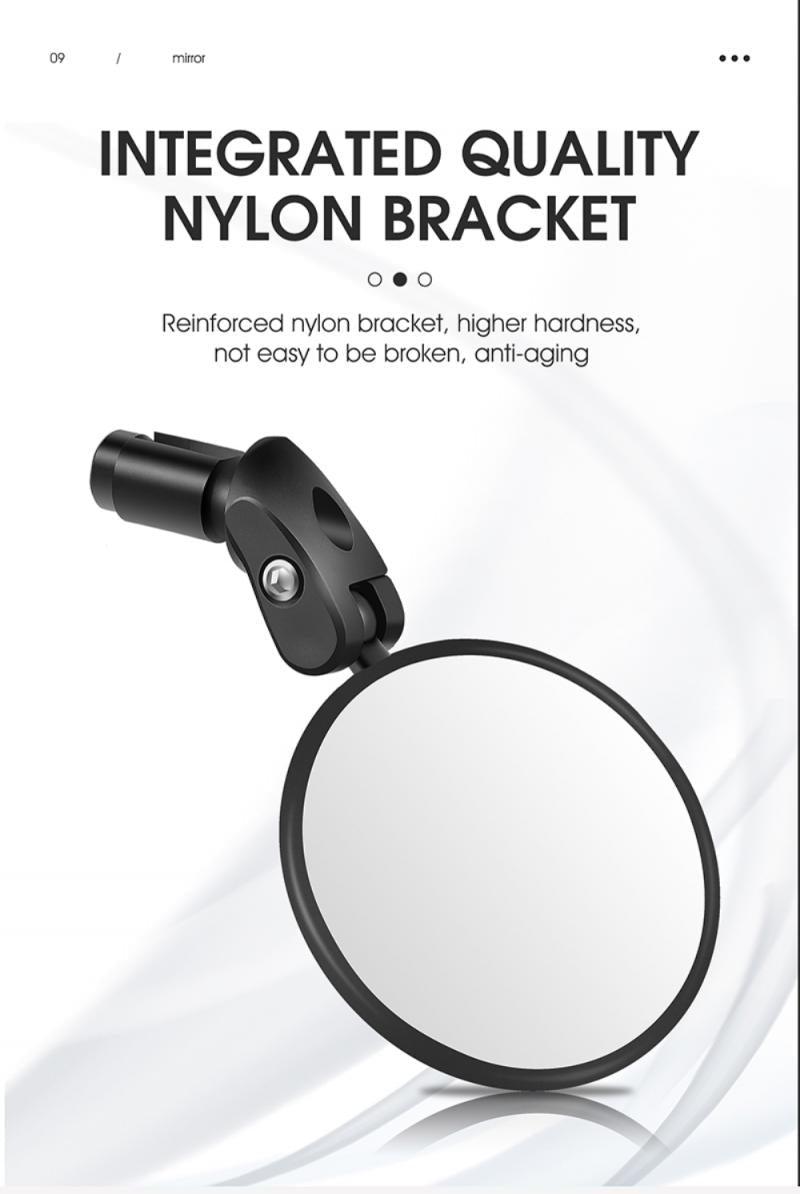 Bike Rear Mirrors Cycling Mobility Scooter Round Handlebar End Mirror Rotatable Adjustable Bicycle Mirror With Safety Rearview Mirror Convex Mirror With Adjustable Handlebar Installation Suitable For Mountain Road Bikes Stevvex