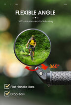 Bike Rear Mirrors Cycling Mobility Scooter Round Handlebar End Mirror Rotatable Adjustable Bicycle Mirror With Safety Rearview Mirror Convex Mirror With Adjustable Handlebar Installation Suitable For Mountain Road Bikes Stevvex