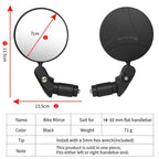 Bike Rear Mirrors Cycling Mobility Scooter Round Handlebar End Mirror Rotatable Adjustable Bicycle Mirror With Safety Rearview Mirror Convex Mirror With Adjustable Handlebar Installation Suitable For Mountain Road Bikes Stevvex