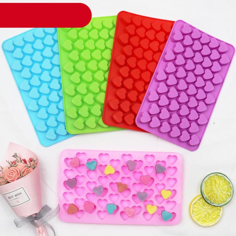 Mini Heart Mold Silicone Ice Chocolate Fondant Mould 3D Pastry Jelly Cookies Baking Cake Decoration Tools 5 Colors Silicone Mold Mini Heart Shape Silicone Ice Cube Molds Trays Chocolate Cute Pink Mold Stevvex