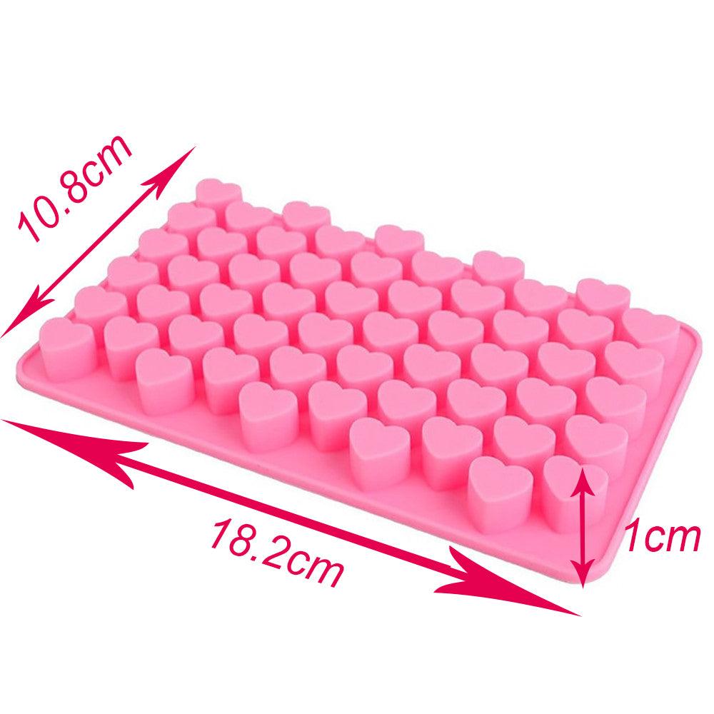 Mini Heart Mold Silicone Ice Chocolate Fondant Mould 3D Pastry Jelly Cookies Baking Cake Decoration Tools 5 Colors Silicone Mold Mini Heart Shape Silicone Ice Cube Molds Trays Chocolate Cute Pink Mold Stevvex