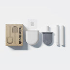 Wall-Mounted Silicone Toilet Brush Wash Toilet Accessories With Holder Soft Bristles Brushes Set Bathroom Cleaning Tool Toilet Brush Set Silicone Toilet Brush With Holder Wall Mounted With Toilet Bowl Brush And Holder Bendable Brush Head Holder Stevvex