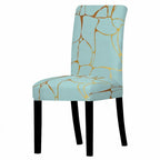 Marble Stretch Chair Cover For Dining Room Anti-Dirty Elastic Seat Cover Removable Slipcover For Banquet Wedding Party Glitter Crackle Chair Covers for Dining Room/Kitchen/Hotel/Ceremony, White Marble Soft Stretch Chair Protectors Removable Washable Slipc Stevvex