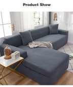 Elegant Elastic Sofa Covers Set for Living Room Chaise Lounge L Shape Corner Stretch Couch Armchair Slipcover Furniture Protector Shaped Sofa Cover Sectional Couch Cover for Living Room Fabric Chaise Lounge Slipcover Stevvex