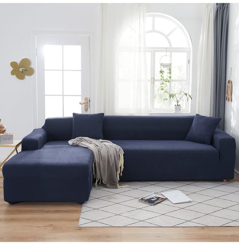 Elegant Elastic Sofa Covers Set for Living Room Chaise Lounge L Shape Corner Stretch Couch Armchair Slipcover Furniture Protector Shaped Sofa Cover Sectional Couch Cover for Living Room Fabric Chaise Lounge Slipcover Stevvex