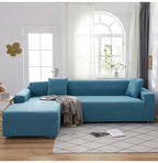 Elegant Elastic Sofa Covers Set for Living Room Chaise Lounge L Shape Corner Stretch Couch Armchair Slipcover Furniture Protector Shaped Sofa Cover Sectional Couch Cover for Living Room Fabric Chaise Lounge Slipcover Stevvex