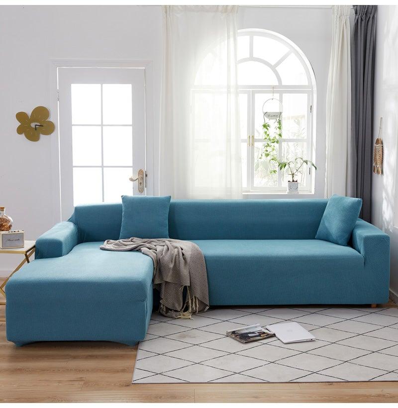 Elegant Elastic Sofa Covers Set for Living Room Chaise Lounge L Shape Corner Stretch Couch Armchair Slipcover Furniture Protector Shaped Sofa Cover Sectional Couch Cover for Living Room Fabric Chaise Lounge Slipcover Stevvex