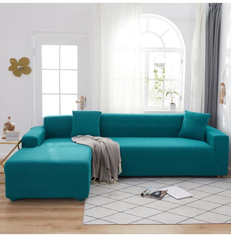 Elegant Elastic Sofa Covers Set for Living Room Chaise Lounge L Shape Corner Stretch Couch Armchair Slipcover Furniture Protector Shaped Sofa Cover Sectional Couch Cover for Living Room Fabric Chaise Lounge Slipcover Stevvex