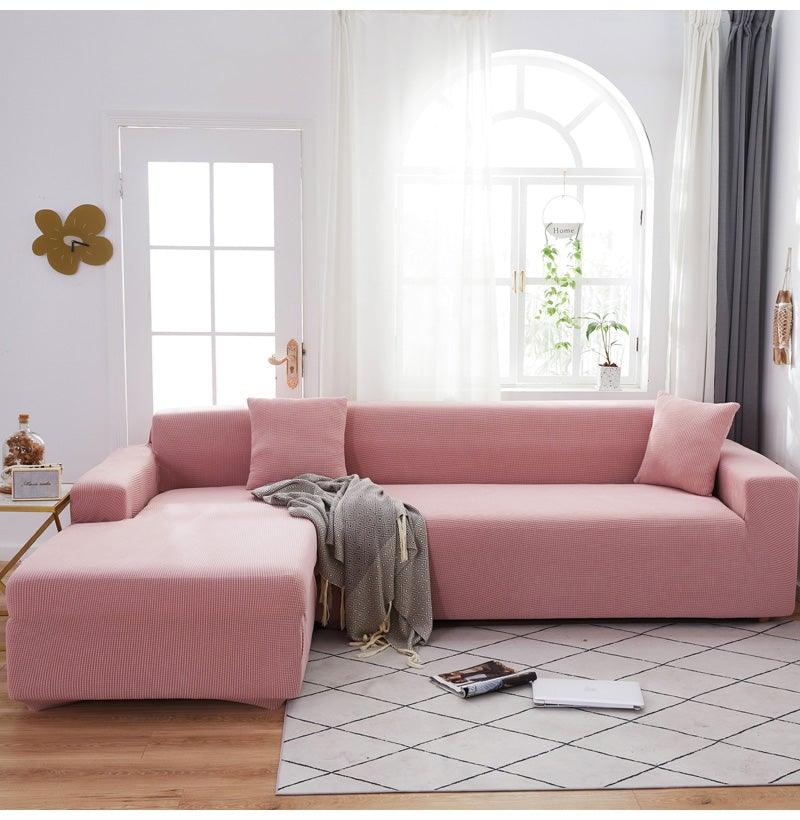 Elegant Elastic Sofa Covers Set for Living Room Chaise Lounge L Shape Corner Stretch Couch Armchair Slipcover Furniture Protector Shaped Sofa Cover Sectional Couch Cover for Living Room Fabric Chaise Lounge Slipcover Stevvex