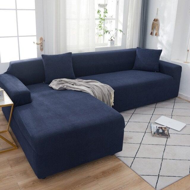 Elegant Elastic Sofa Covers Set for Living Room Chaise Lounge L Shape Corner Stretch Couch Armchair Slipcover Furniture Protector Shaped Sofa Cover Sectional Couch Cover for Living Room Fabric Chaise Lounge Slipcover Stevvex