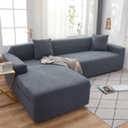 Elegant Elastic Sofa Covers Set for Living Room Chaise Lounge L Shape Corner Stretch Couch Armchair Slipcover Furniture Protector Shaped Sofa Cover Sectional Couch Cover for Living Room Fabric Chaise Lounge Slipcover Stevvex