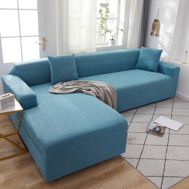 Elegant Elastic Sofa Covers Set for Living Room Chaise Lounge L Shape Corner Stretch Couch Armchair Slipcover Furniture Protector Shaped Sofa Cover Sectional Couch Cover for Living Room Fabric Chaise Lounge Slipcover Stevvex