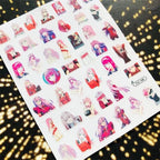 3D Nail Art Stickers Decal Template Nail Tool Decorations Nail Slider  Metallic Nail Art Stickers Set Love Metal Nail Studs Decals for Women Nail Decorations Accessories Metal Curve Stripe Lines Design Letter Nail Sticker Decoration Stevvex