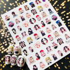 3D Nail Art Stickers Decal Template Nail Tool Decorations Nail Slider  Metallic Nail Art Stickers Set Love Metal Nail Studs Decals for Women Nail Decorations Accessories Metal Curve Stripe Lines Design Letter Nail Sticker Decoration Stevvex