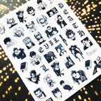 3D Nail Art Stickers Decal Template Nail Tool Decorations Nail Slider  Metallic Nail Art Stickers Set Love Metal Nail Studs Decals for Women Nail Decorations Accessories Metal Curve Stripe Lines Design Letter Nail Sticker Decoration Stevvex