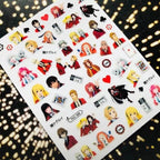 3D Nail Art Stickers Decal Template Nail Tool Decorations Nail Slider  Metallic Nail Art Stickers Set Love Metal Nail Studs Decals for Women Nail Decorations Accessories Metal Curve Stripe Lines Design Letter Nail Sticker Decoration Stevvex