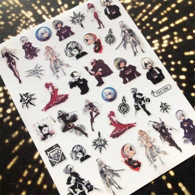 3D Nail Art Stickers Decal Template Nail Tool Decorations Nail Slider  Metallic Nail Art Stickers Set Love Metal Nail Studs Decals for Women Nail Decorations Accessories Metal Curve Stripe Lines Design Letter Nail Sticker Decoration Stevvex