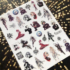 3D Nail Art Stickers Decal Template Nail Tool Decorations Nail Slider  Metallic Nail Art Stickers Set Love Metal Nail Studs Decals for Women Nail Decorations Accessories Metal Curve Stripe Lines Design Letter Nail Sticker Decoration Stevvex