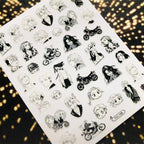 3D Nail Art Stickers Decal Template Nail Tool Decorations Nail Slider  Metallic Nail Art Stickers Set Love Metal Nail Studs Decals for Women Nail Decorations Accessories Metal Curve Stripe Lines Design Letter Nail Sticker Decoration Stevvex