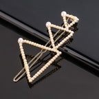 Fashion Pearl Hair Clip Women Girls Elegant Design Triangular Star Round Hairpin Barrette Hair Pins Ponytail Gorgeous Hair Accessories For Women Stevvex