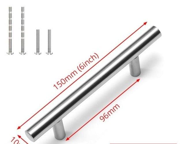 20 PCS Set Brushed Gold Kitchen Handle Stainless Steel T Bar Door Pull 76mm 96mm Cabinet Knobs and Handles Black Furniture Handle Stainless Steel Kitchen Cupboard Handles Cabinet Handles Stevvex