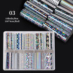 Nail Foils Marble Flower Series Iridescent Nail Art Transfer Sticker Paper Slider Nail Water Decal Design Manicures Decorations  Art Manicures Decoration New Gold Nail Transfer Foils for Nail Arts Nails Supply Holographic Effect Nail Art Foil Stickers Hol Stevvex