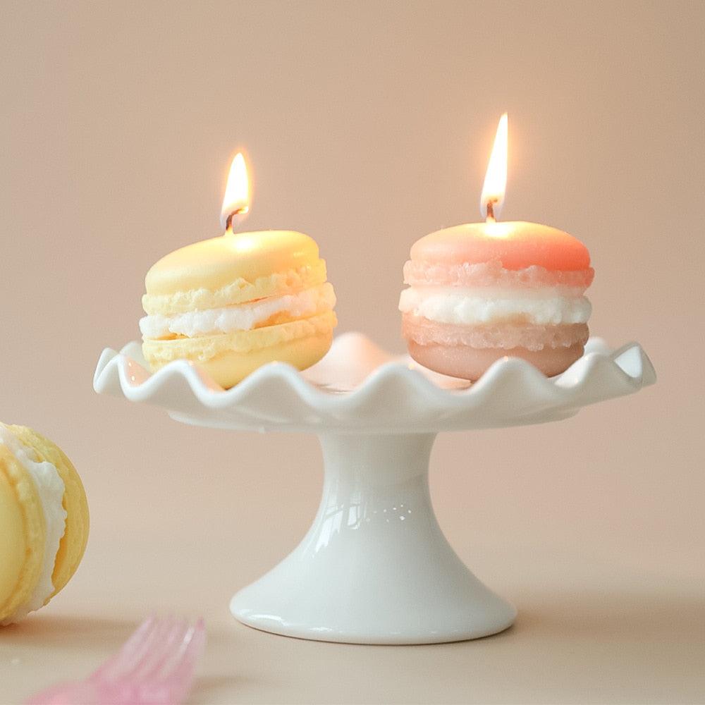 Handmade Lovely Macaron Candle Macaron Candles Scented Candle Cute Handmade Aromatherapy Candles Gifts For Women Home Decor Candle Scented Candles Aromatherapy Wedding Home Decoration Scented Candles INS Shooting Props Stevvex
