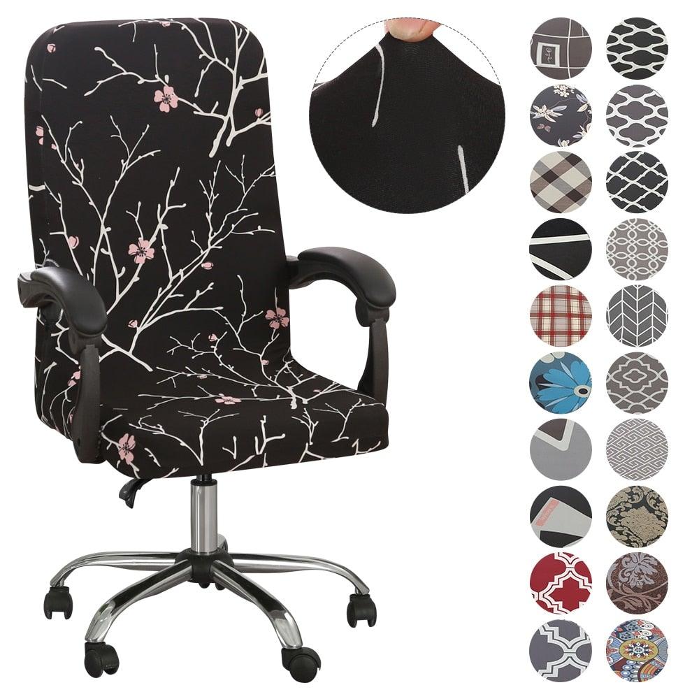 Office Chair Cover Jacquard Removable Gaming Computer Case Cushion Covers Dust Guards For Home Leisure Universal Size Modern Stretchable Cloth Polyester Universal Desk Task Chair Chair Covers Stretch Rotating Chair Slipcover Stevvex