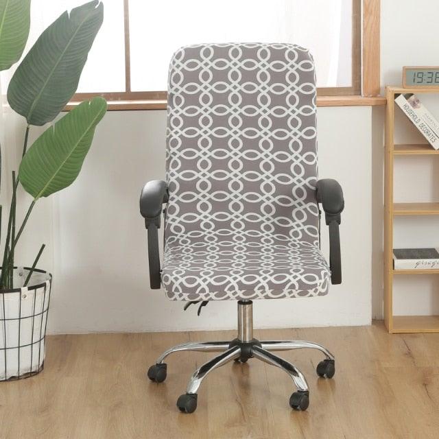Office Chair Cover Jacquard Removable Gaming Computer Case Cushion Covers Dust Guards For Home Leisure Universal Size Modern Stretchable Cloth Polyester Universal Desk Task Chair Chair Covers Stretch Rotating Chair Slipcover Stevvex