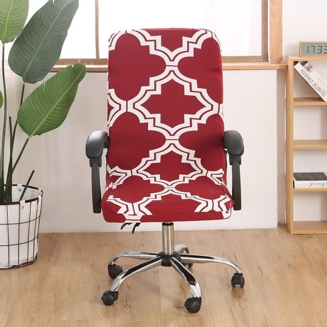 Office Chair Cover Jacquard Removable Gaming Computer Case Cushion Covers Dust Guards For Home Leisure Universal Size Modern Stretchable Cloth Polyester Universal Desk Task Chair Chair Covers Stretch Rotating Chair Slipcover Stevvex