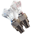 2PCS Bicycle Valve Lights Wheel Spokes Tire LED Light Tire Valve Caps Cycling Lantern Lamp Bike Accessory LED Bike Wheel Light Tire Valve Cap Neon Lamp Shockproof For Front And Rear Wheel Flashing Lamp Glow In The Dark Cool Accessories Stevvex