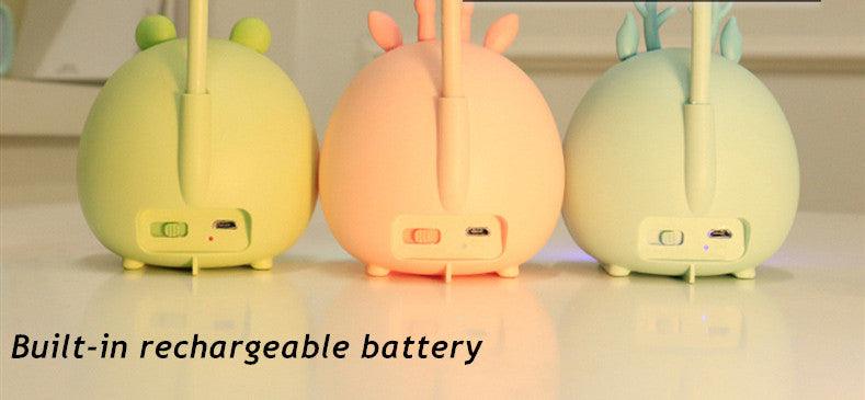 Cartoon Desk Lamp Eye Protection Energy-saving Reading Lamp USB Charging Sleeping Night Light LED Table Lamp for Kids Cute Study Lamps for Bedroom Décor Stevvex