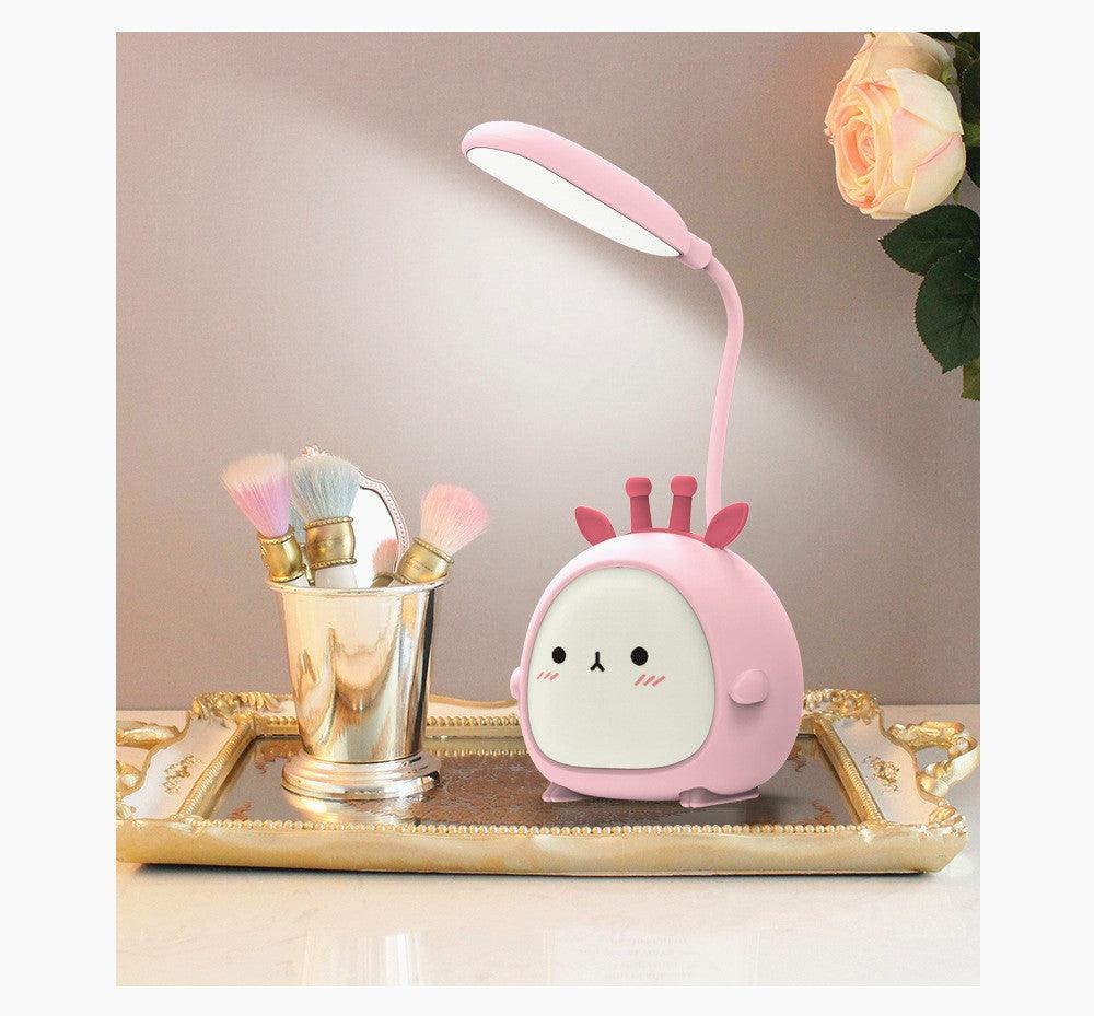 Cartoon Desk Lamp Eye Protection Energy-saving Reading Lamp USB Charging Sleeping Night Light LED Table Lamp for Kids Cute Study Lamps for Bedroom Décor Stevvex