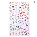 Blue Butterfly 3D Nail Stickers Flowers Leaves Self Adhesive Transfer Sliders Wraps Manicures Foils Decorations Decoration Tattoo Manicure Transfer Nail Decals Flowers Butterfly Designs Nails Supply Manicure Tips Design Nail Decoration Stevvex