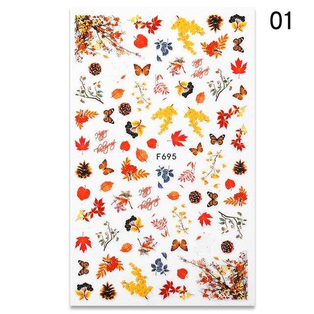 Blue Butterfly 3D Nail Stickers Flowers Leaves Self Adhesive Transfer Sliders Wraps Manicures Foils Decorations Decoration Tattoo Manicure Transfer Nail Decals Flowers Butterfly Designs Nails Supply Manicure Tips Design Nail Decoration Stevvex