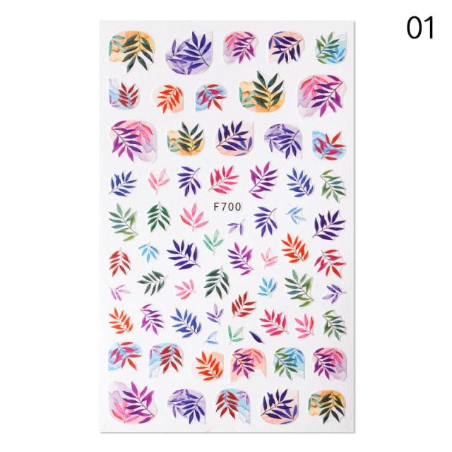 Blue Butterfly 3D Nail Stickers Flowers Leaves Self Adhesive Transfer Sliders Wraps Manicures Foils Decorations Decoration Tattoo Manicure Transfer Nail Decals Flowers Butterfly Designs Nails Supply Manicure Tips Design Nail Decoration Stevvex