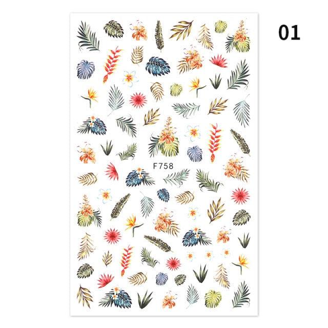 Blue Butterfly 3D Nail Stickers Flowers Leaves Self Adhesive Transfer Sliders Wraps Manicures Foils Decorations Decoration Tattoo Manicure Transfer Nail Decals Flowers Butterfly Designs Nails Supply Manicure Tips Design Nail Decoration Stevvex