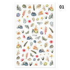 Blue Butterfly 3D Nail Stickers Flowers Leaves Self Adhesive Transfer Sliders Wraps Manicures Foils Decorations Decoration Tattoo Manicure Transfer Nail Decals Flowers Butterfly Designs Nails Supply Manicure Tips Design Nail Decoration Stevvex