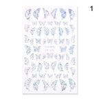 Blue Butterfly 3D Nail Stickers Flowers Leaves Self Adhesive Transfer Sliders Wraps Manicures Foils Decorations Decoration Tattoo Manicure Transfer Nail Decals Flowers Butterfly Designs Nails Supply Manicure Tips Design Nail Decoration Stevvex