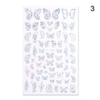 Blue Butterfly 3D Nail Stickers Flowers Leaves Self Adhesive Transfer Sliders Wraps Manicures Foils Decorations Decoration Tattoo Manicure Transfer Nail Decals Flowers Butterfly Designs Nails Supply Manicure Tips Design Nail Decoration Stevvex