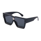 Oversized Square Shape Sunglasses For Women & Men New  Luxury Design Sun Glasses For Female New Fashionable  Large Frame Silver Mirror Eyewear Stevvex