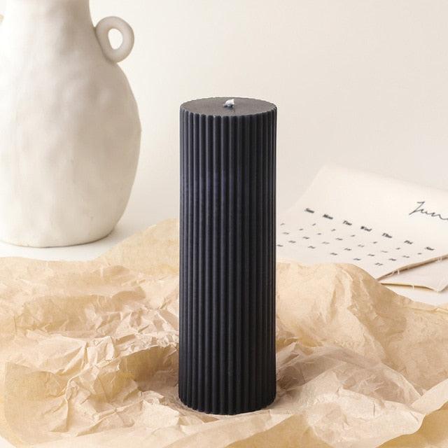Cylinder DIY Soy Candle Home Decoration Handmade Scented Candles Aromatherapy Romantic Dinner Pillar Candles Clean Burning Dinner Candles for Wedding Home Décor Party Restaurant Spa Candles Stevvex