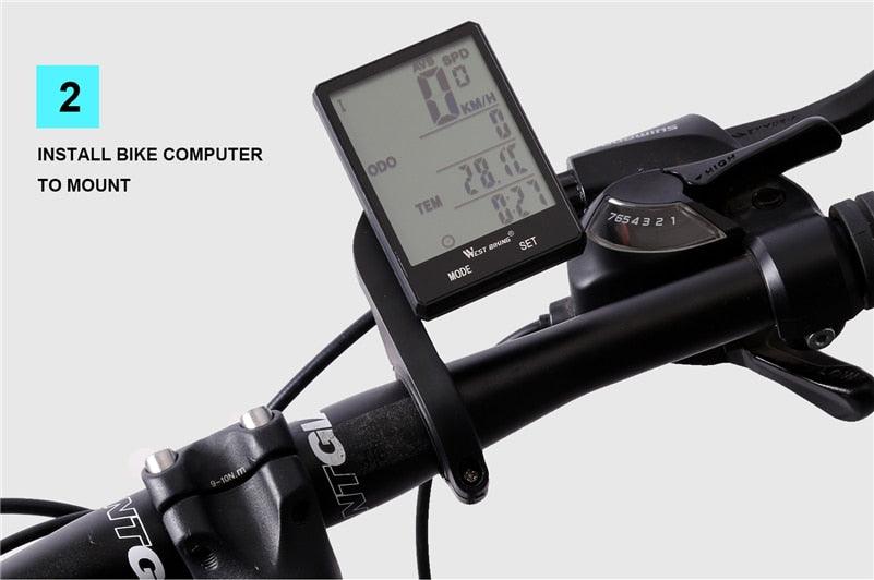 Wireless Wired Bike Computer Backlight Speedometer Odometer Rainproof Cycling Stopwatch Road Bicycle Computer Multifunction With Extra Large LCD Backlight Display Waterproof Design Stevvex