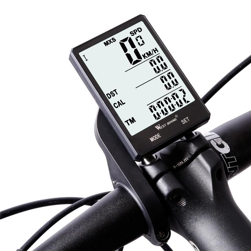 Wireless Wired Bike Computer Backlight Speedometer Odometer Rainproof Cycling Stopwatch Road Bicycle Computer Multifunction With Extra Large LCD Backlight Display Waterproof Design Stevvex