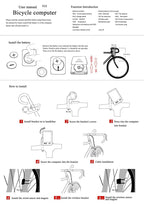 Wireless Wired Bike Computer Backlight Speedometer Odometer Rainproof Cycling Stopwatch Road Bicycle Computer Multifunction With Extra Large LCD Backlight Display Waterproof Design Stevvex