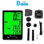 Wireless Wired Bike Computer Backlight Speedometer Odometer Rainproof Cycling Stopwatch Road Bicycle Computer Multifunction With Extra Large LCD Backlight Display Waterproof Design Stevvex