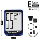 Wireless Wired Bike Computer Backlight Speedometer Odometer Rainproof Cycling Stopwatch Road Bicycle Computer Multifunction With Extra Large LCD Backlight Display Waterproof Design Stevvex